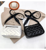 Winter Nylon Crossbody Bag Lady Quilted Padded Bags Female Fluffy Shopper Tote