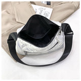Winter Nylon Crossbody Bag Lady Quilted Padded Bags Female Fluffy Shopper Tote
