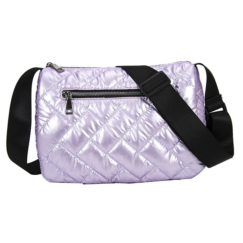 Winter Nylon Crossbody Bag Quilted Padded Shoulder Bag