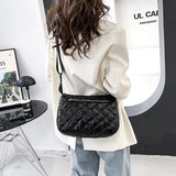 Winter Nylon Crossbody Bag Lady Quilted Padded Bags Female Fluffy Shopper Tote