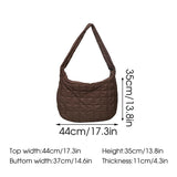 Soft Quilted Crossbody Bag Women Nylon Shoulder Shopper Bag