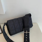 Quilted Shoulder Bag Winter Nylon Padded Crossbody Handbag