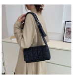 Quilted Shoulder Bag Winter Nylon Padded Crossbody Handbag