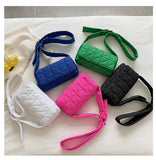 Quilted Shoulder Bag Winter Nylon Padded Crossbody Handbag