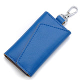 Split Cow Leather Key Holder Waist Bag Travel Organizer Pouch