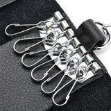 Split Cow Leather Key Holder Waist Bag Travel Organizer Pouch