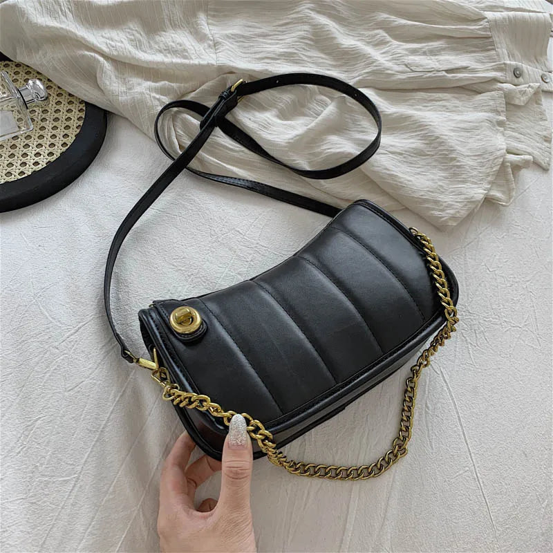 Spring Crossbody Bag Women Chain Handbags Leather Shoulder Bag