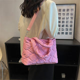 Spring Shoulder Bag for Women, Light Tote Quilted Crossbody