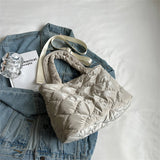 Spring Shoulder Bag for Women, Light Tote Quilted Crossbody