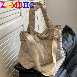 Spring Shoulder Bag for Women, Light Tote Quilted Crossbody