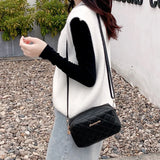 Women's Square PU Leather Crossbody Bag