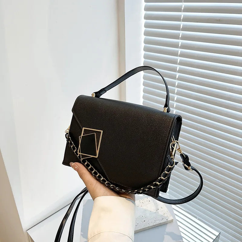 Square Shoulder Bag Chain Handle Small Handbags And Purses