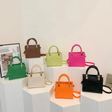 Square Shoulder Bag Crocodile Pattern Crossbody Handbags For Women
