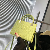 Square Shoulder Bag Crocodile Pattern Crossbody Handbags For Women