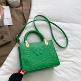 Square Shoulder Bag Crocodile Pattern Crossbody Handbags For Women
