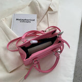Solid Square Shoulder Bag Women Crossbody Handbag Messenger Bag