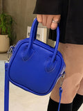 Solid Pu Leather Shoulder Bag for Women Top Handle Crossbody Bags