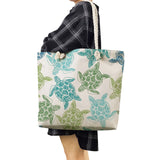 Starfish Print Handbags Thick Rope Tote Bag Summer Shoulder Bag