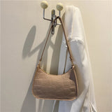 Stone Patten Women's Shoulder Bag Small Hobo Clutch Handbags Purse Totes