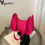 Stone Patten Women's Shoulder Bag Small Hobo Clutch Handbags Purse Totes
