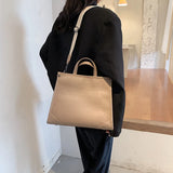 Stone Pattern PU Leather Shoulder Bags for Women Large Capacity Totes Bag