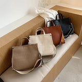 Stone Pattern PU Leather Shoulder Bags for Women Large Capacity Totes Bag