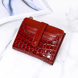 Stone Pattern Women's Wallet Leather Short Purses Thin Small Purse