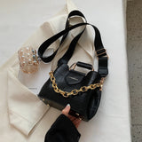 Stone Pattern PU Leather Bucket Crossbody Bags for Women Totes Women's Shoulder