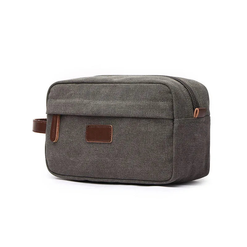 Canvas Waterproof Toiletry Organizer Bag for Men Women
