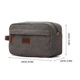 Canvas Waterproof Toiletry Organizer Bag for Men Women
