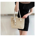 Woven Basket Tote Summer Beach Bags Lady Handbags