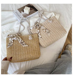 Woven Basket Tote Summer Beach Bags Lady Handbags