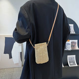 Straw Crossbody Bag for Women Summer Beach Travel Purse Shoulder Messenger