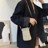 Straw Crossbody Bag for Women Summer Beach Travel Purse Shoulder Messenger