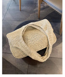 Vintage Woven Straw Beach Bag Shoulder Handbags Large Capacity Summer Tote