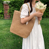 Straw Beach Women Shoulder Bag Woven Boho Summer Tote Shopper Bag