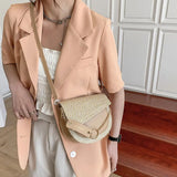 Straw Handbags For Women High Saddle Bag Summer Crossbody Small Shoulder