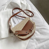 Straw Handbags For Women High Saddle Bag Summer Crossbody Small Shoulder