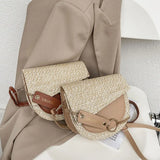 Straw Handbags For Women High Saddle Bag Summer Crossbody Small Shoulder