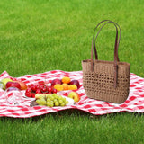 Bohemian Straw Shoulder Bag Large Capacity Woven Handbag for Vacation Travel