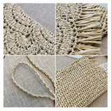 Woven Raffia Straw Shoulder Bag for Women Beach Shopping Crossbody Tote