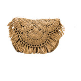 Woven Raffia Straw Shoulder Bag for Women Beach Shopping Crossbody Tote