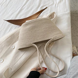 Summer Rattan Straw Shoulder Bag Large Capacity Beach Tote
