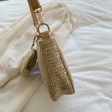 Woven Straw Armpit Shoulder Bags 2 pcs/set