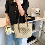 Straw Woven Bag Women's Handbag Shoulder Bag Large Capacity Tote Bag