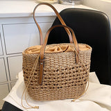 Straw Woven Bag Women's Handbag Shoulder Bag Large Capacity Tote Bag