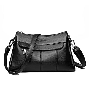 Stripe Crossbody Bags For Women Handbags High Pu Leather Ladies Shoulder Bag