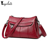 Stripe Crossbody Bags For Women Handbags High Pu Leather Ladies Shoulder Bag