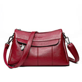 Stripe Crossbody Bags For Women Handbags High Pu Leather Ladies Shoulder Bag