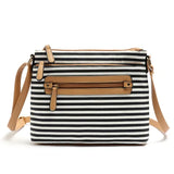Striped Shoulder Bag Ladies Casual Flap Crossbody Bags for Women